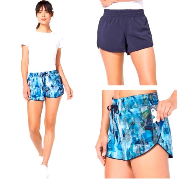 Lululemon Choose A Side Shorts Reversible Sun Dazed Multi Blue Women's 4 - Picture 1 of 4